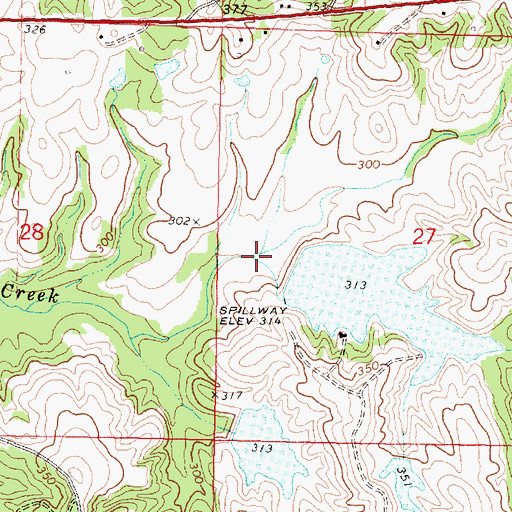Topographic Map of Baptist Branch, MS