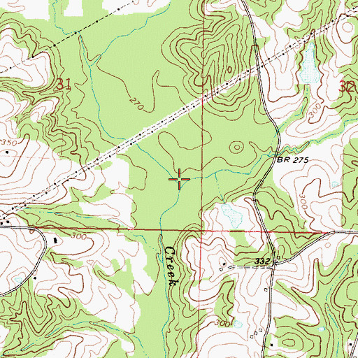 Topographic Map of Bob Branch, MS