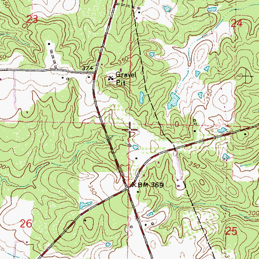 Topographic Map of Grantham School (historical), MS