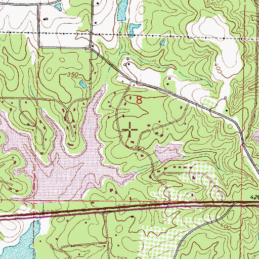 Topographic Map of Lake Serene North, MS