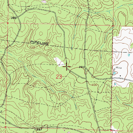 Topographic Map of Lost John (historical), MS