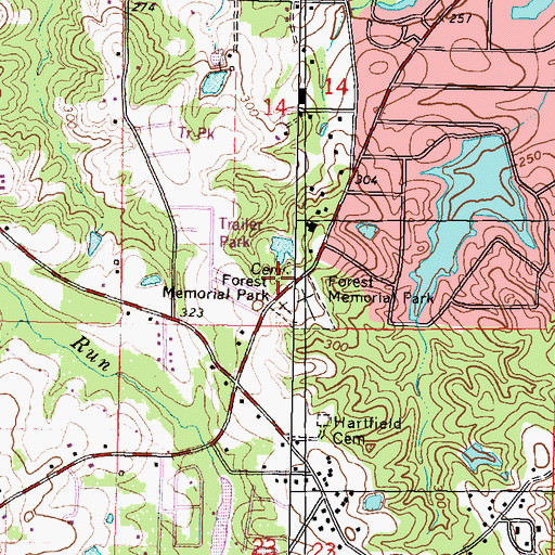 Topographic Map of Mount Vernon Church (historical), MS