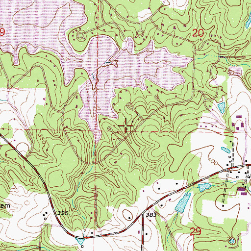 Topographic Map of Oak Forrest, MS
