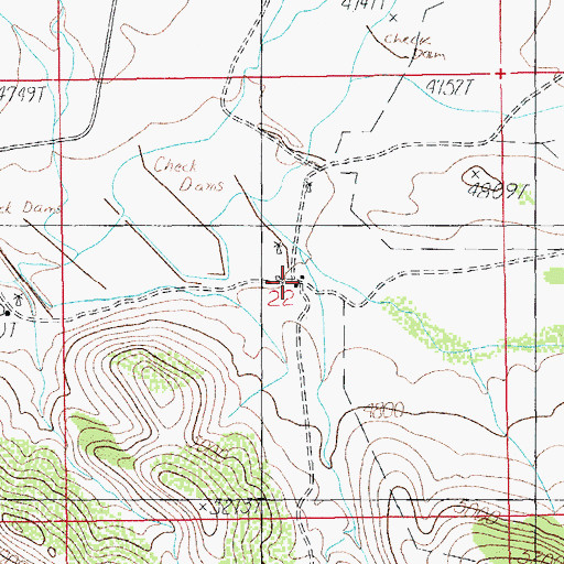 Topographic Map of Lamberson and Riggs Ranch, AZ