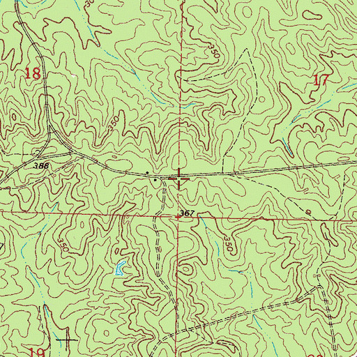 Topographic Map of Tatums Camps, MS