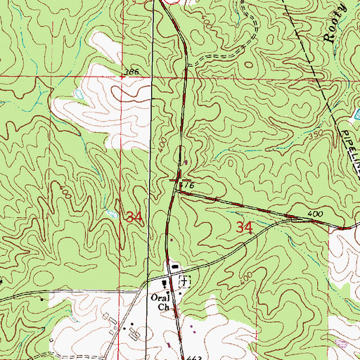 Topographic Map of Victory School (historical), MS
