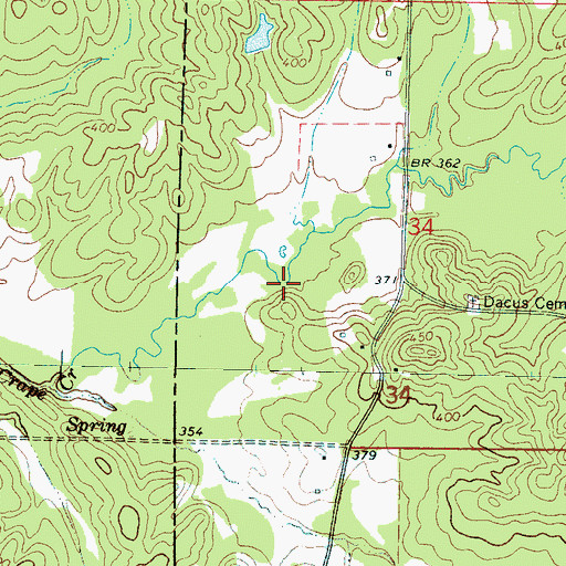 Topographic Map of Antioch Church (historical), MS