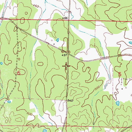 Topographic Map of Ashfordville School (historical), MS