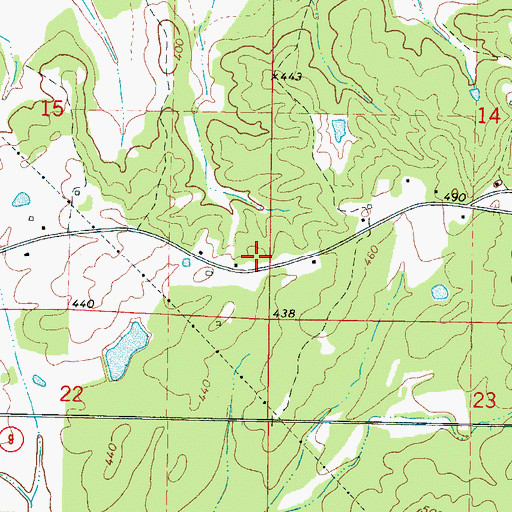 Topographic Map of Atkins School (historical), MS