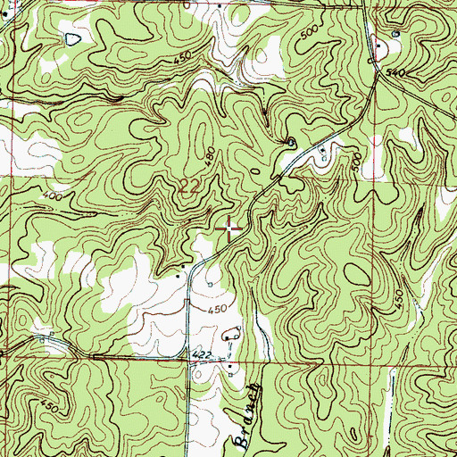 Topographic Map of Bankston School (historical), MS