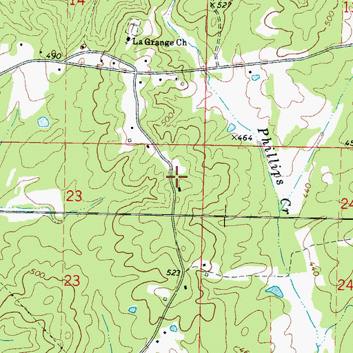 Topographic Map of Bethel Church (historical), MS