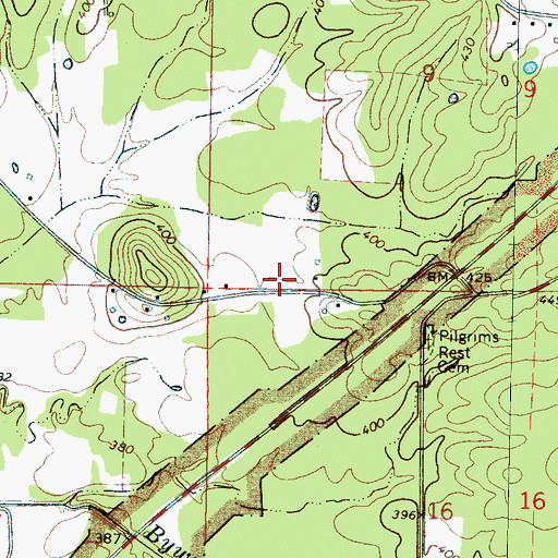 Topographic Map of Bywy School (historical), MS