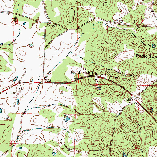 Topographic Map of Centerville School (historical), MS