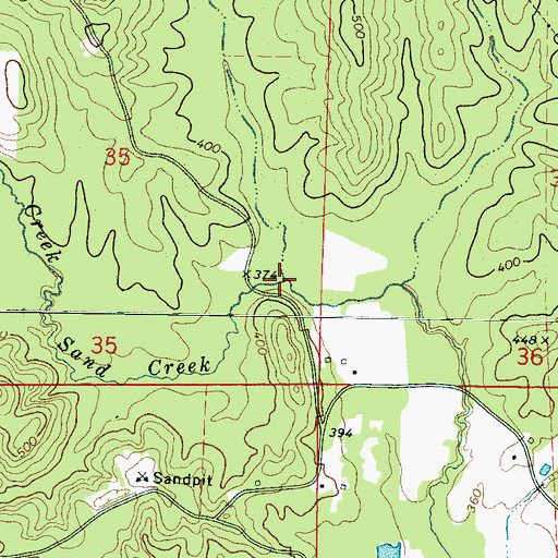 Topographic Map of Dudley Branch, MS