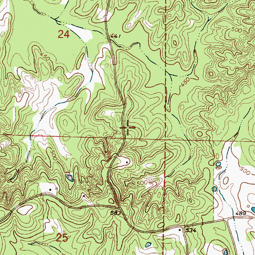 Topographic Map of Killough School (historical), MS