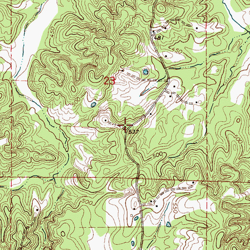 Topographic Map of Miller School (historical), MS