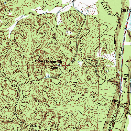 Topographic Map of Progress School (historical), MS