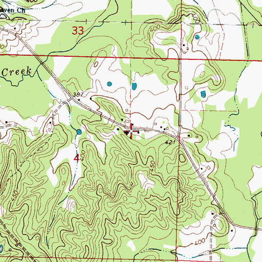 Topographic Map of Simpson School (historical), MS