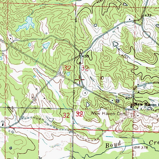 Topographic Map of Simpson Store (historical), MS