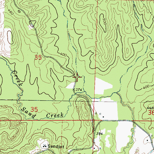 Topographic Map of Steadman School (historical), MS