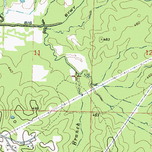 Topographic Map of Furcher Branch, MS