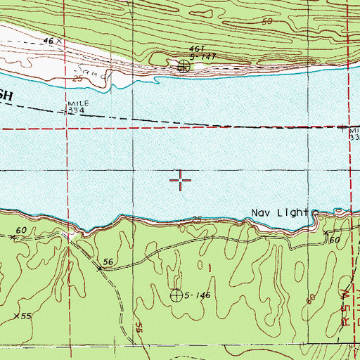 Topographic Map of Alloway Landing, MS