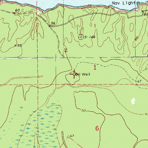 Topographic Map of Alloway Oil Field, MS