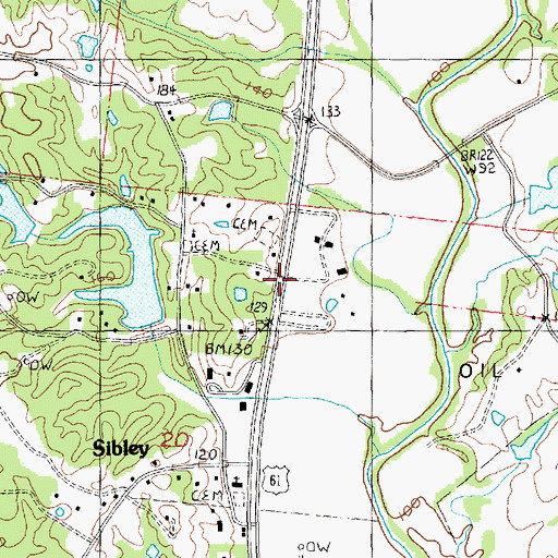 Topographic Map of Beverly Plantation (historical), MS