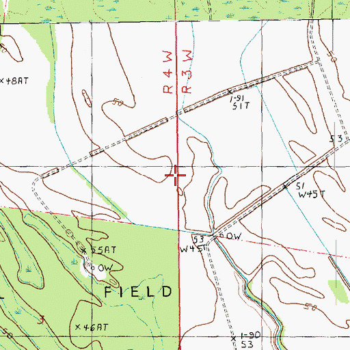 Topographic Map of Carthage Point Oil Field, MS