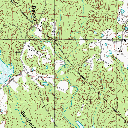 Topographic Map of Cave Bayou, MS
