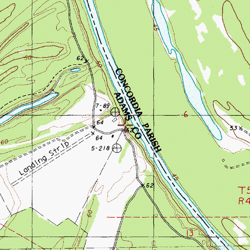 Topographic Map of Briar Landing, MS