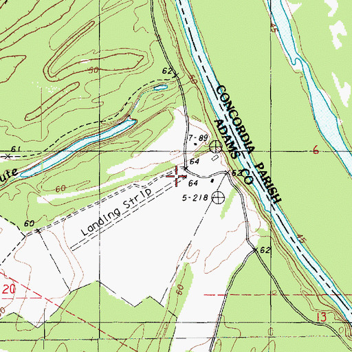 Topographic Map of Briers (historical), MS