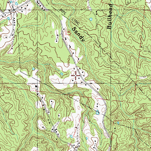 Topographic Map of Cloverdale School (historical), MS