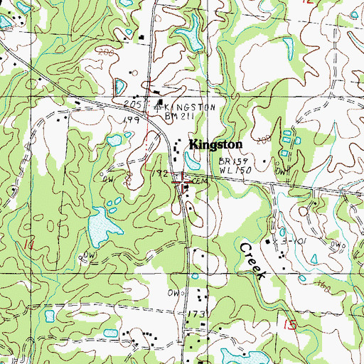 Topographic Map of Eqypt Baptist Church, MS