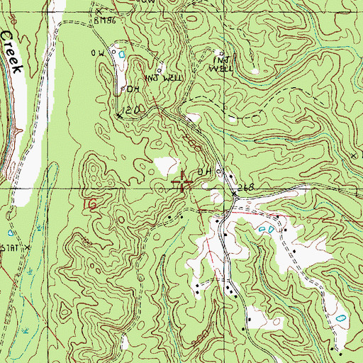 Topographic Map of Ellis Cliffs Oil Field, MS