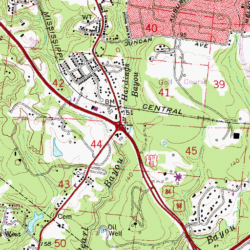 Topographic Map of Englewood Plantation (historical), MS