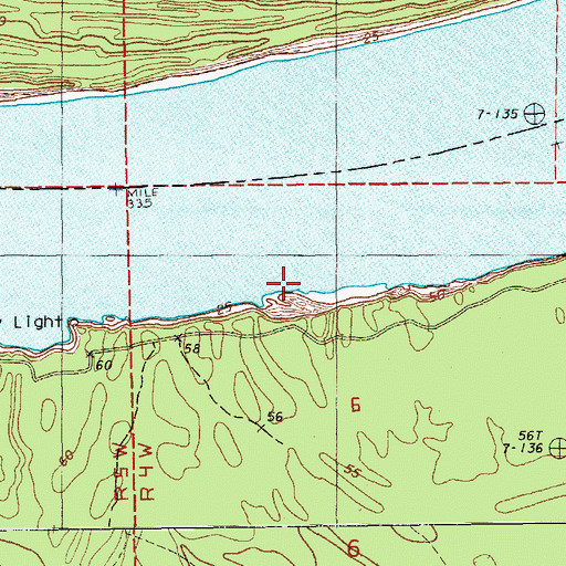 Topographic Map of Eureka Landing, MS