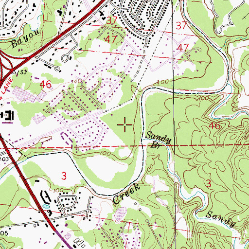 Topographic Map of Fatherland Mounds, MS