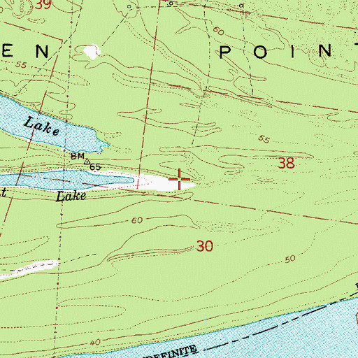 Topographic Map of Flat Lake Oil Field, MS