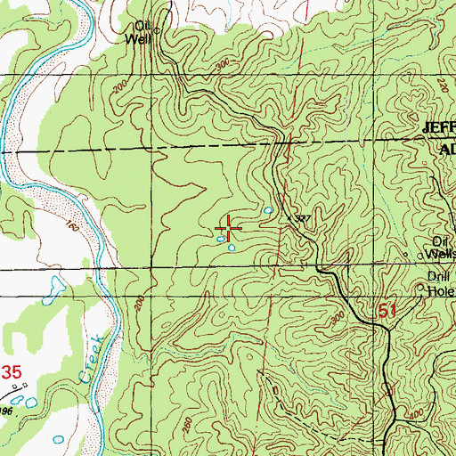 Topographic Map of Coles Creek Oil Field, MS