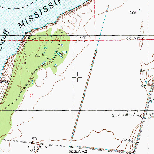 Topographic Map of Glasscock Oil Field, MS