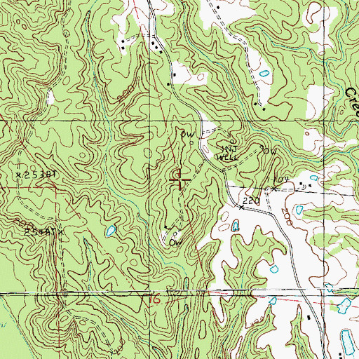 Topographic Map of Glen Aubin Oil Field, MS