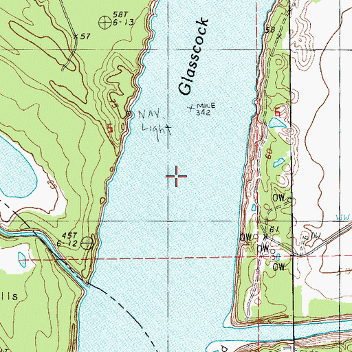 Topographic Map of Holmesberry Ferry (historical), MS