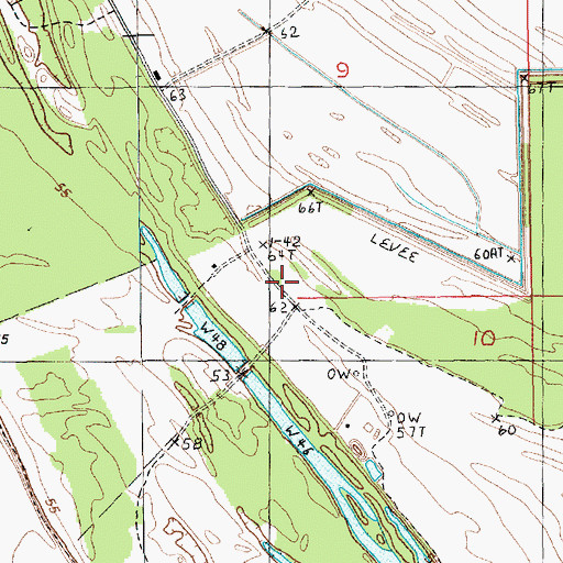 Topographic Map of Ivanhoe Oil Field, MS