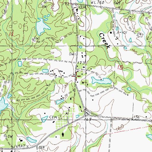 Topographic Map of Kingston Oil Field, MS