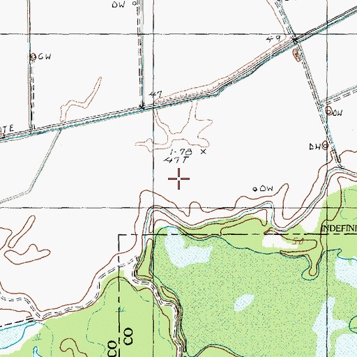 Topographic Map of Lake Lucille Oil Field, MS