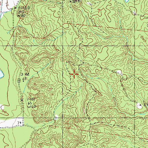 Topographic Map of Laurel Hill Oil Field, MS