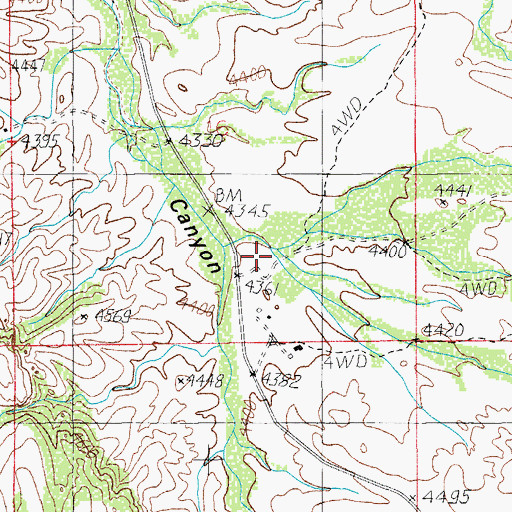 Topographic Map of Antelope Ranch, AZ