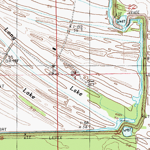 Topographic Map of Long Lake Oil Field, MS