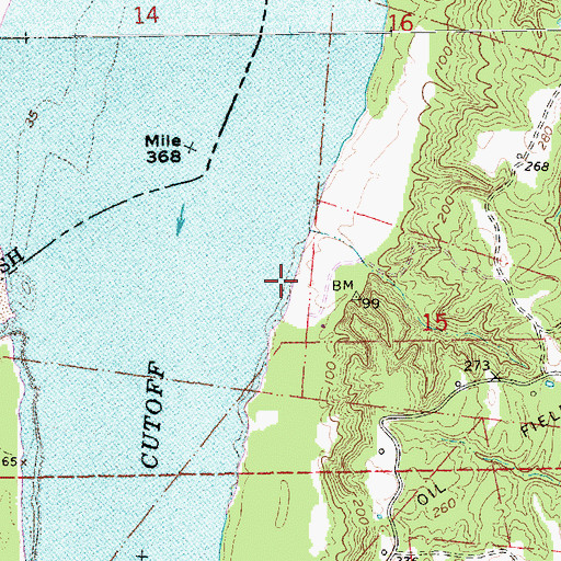 Topographic Map of Milo Landing (historical), MS